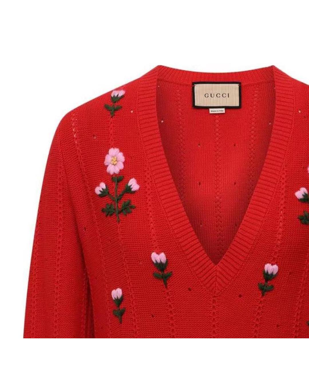 GUCCI Красный джемпер / свитер, фото 5