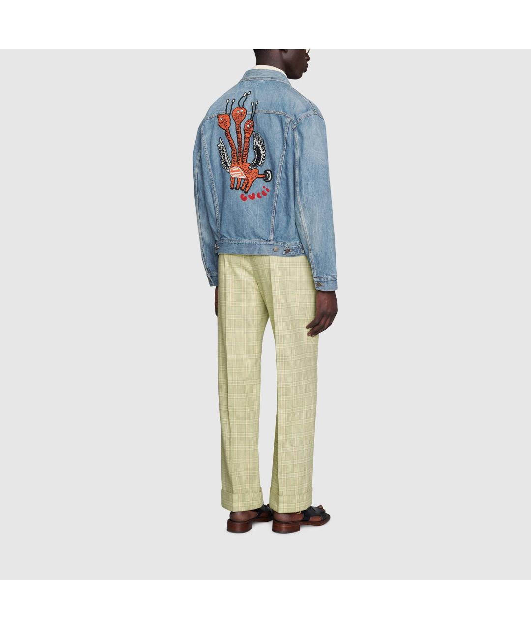 GUCCI Синяя деним куртка, фото 4