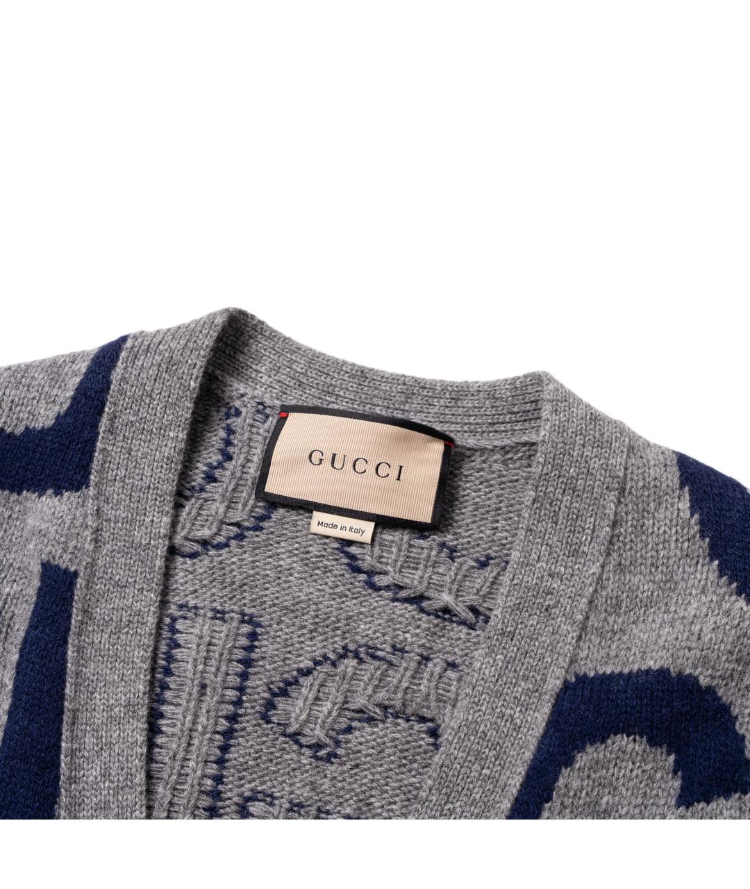 GUCCI Серый кардиган, фото 5