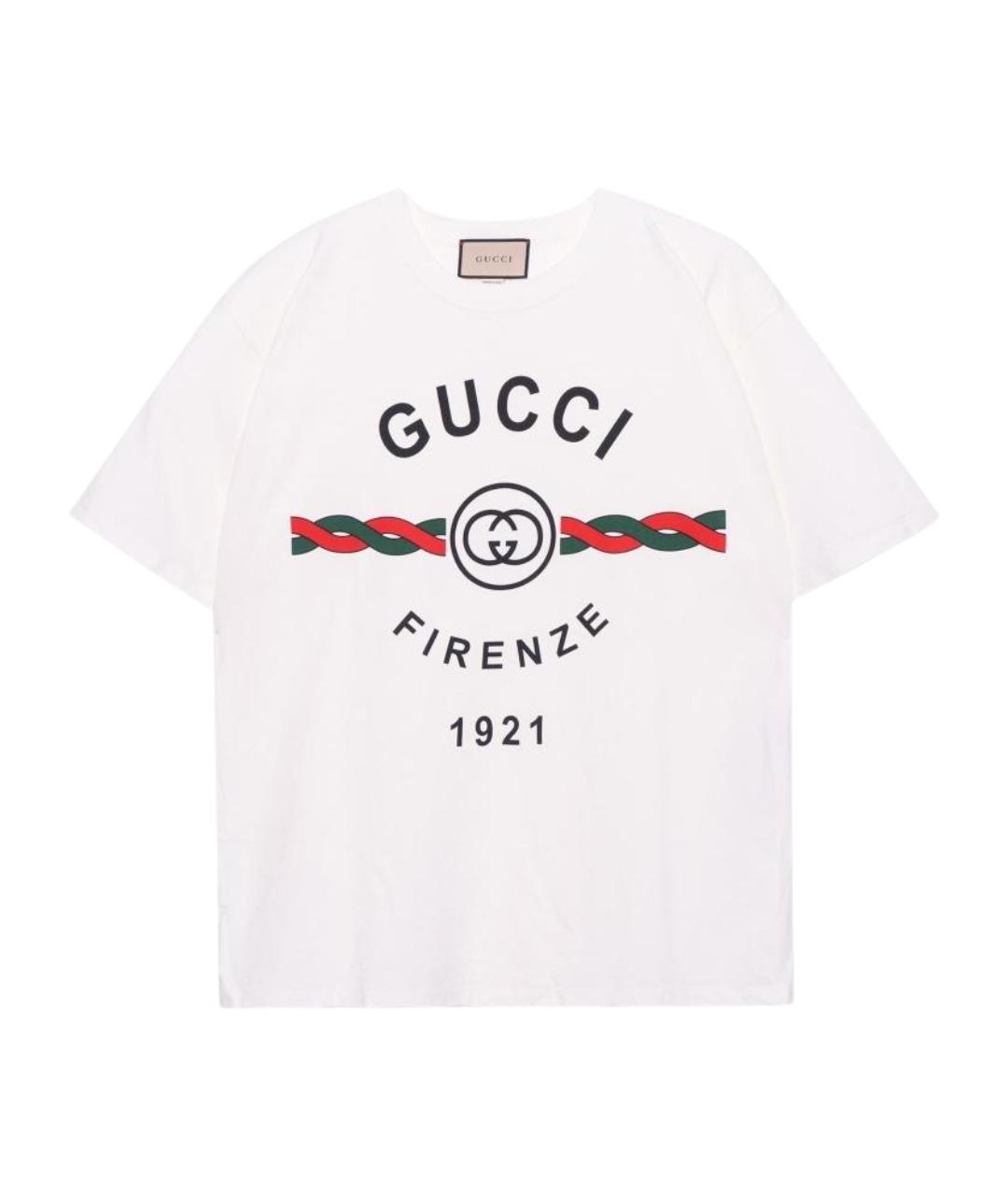 GUCCI Белая футболка, фото 1