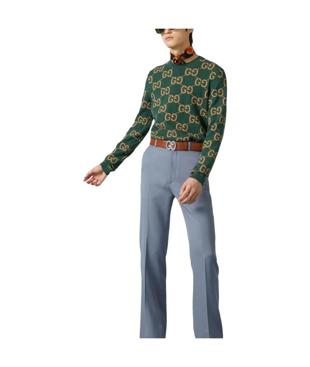 GUCCI Зеленый джемпер / свитер, фото 5