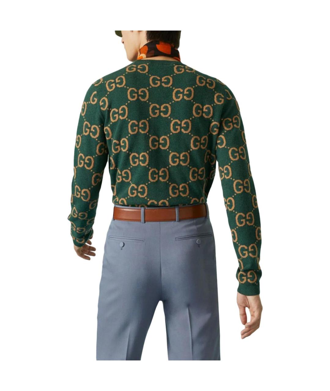 GUCCI Зеленый джемпер / свитер, фото 4