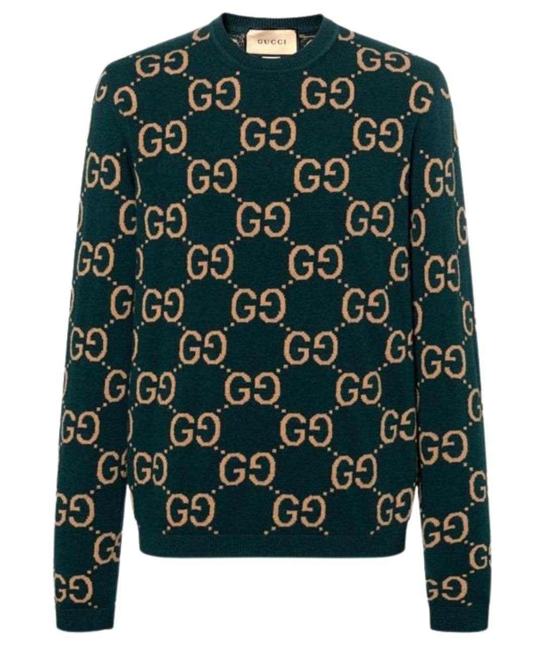 GUCCI Зеленый джемпер / свитер, фото 1