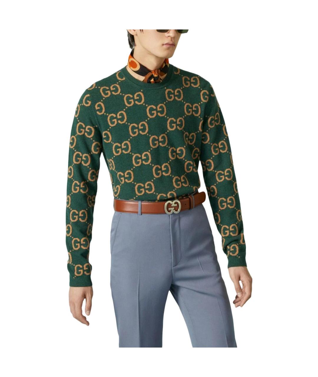 GUCCI Зеленый джемпер / свитер, фото 3
