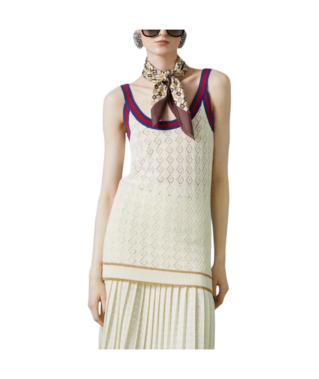 GUCCI Бежевая майка, фото 3