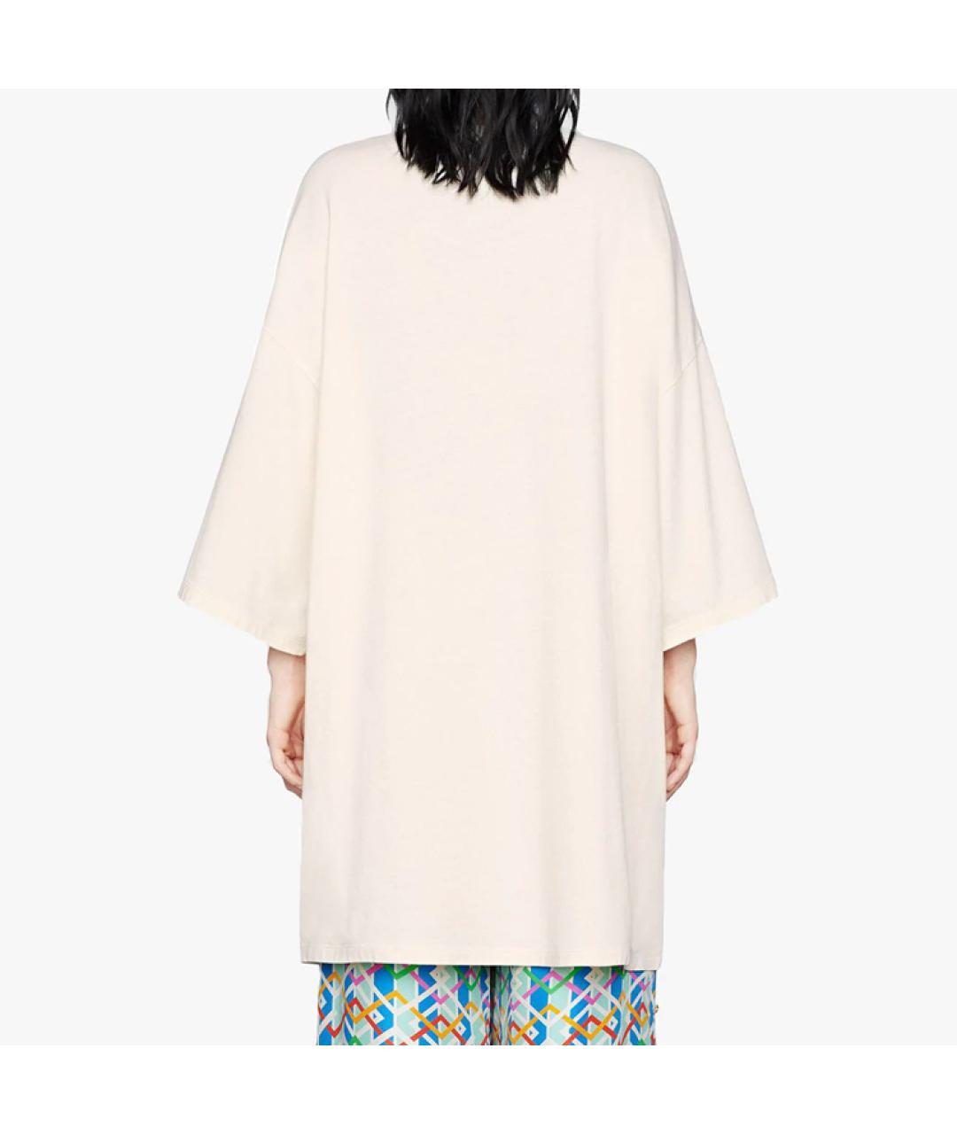 GUCCI Белая хлопковая футболка, фото 4