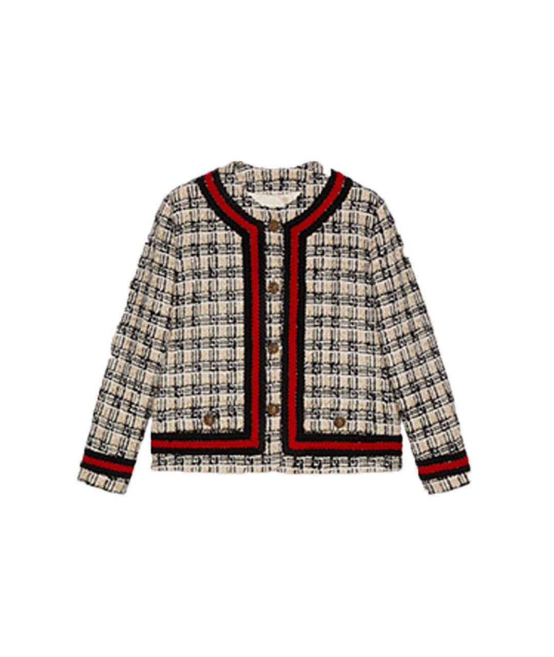 GUCCI Черный твидовый жакет/пиджак, фото 5