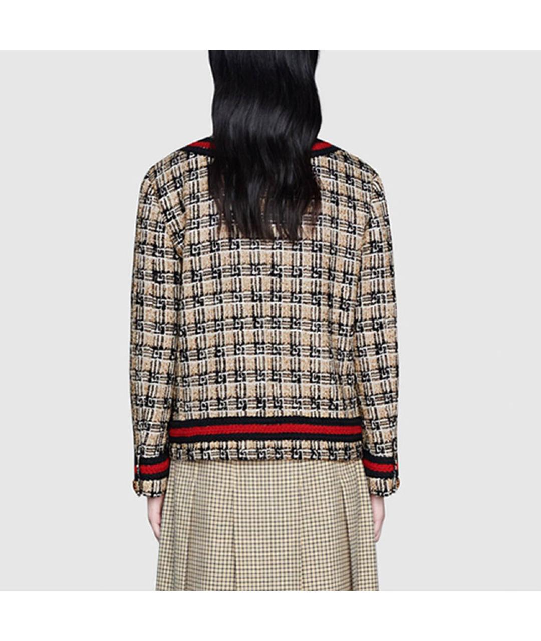 GUCCI Черный твидовый жакет/пиджак, фото 3