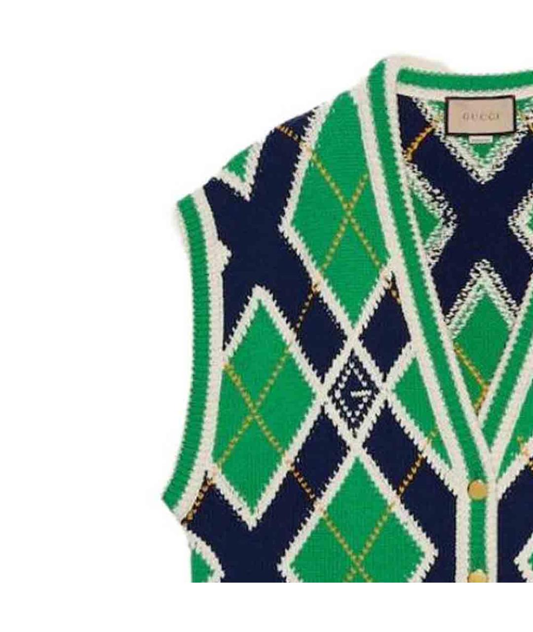 GUCCI Зеленая хлопковая жилетка, фото 2