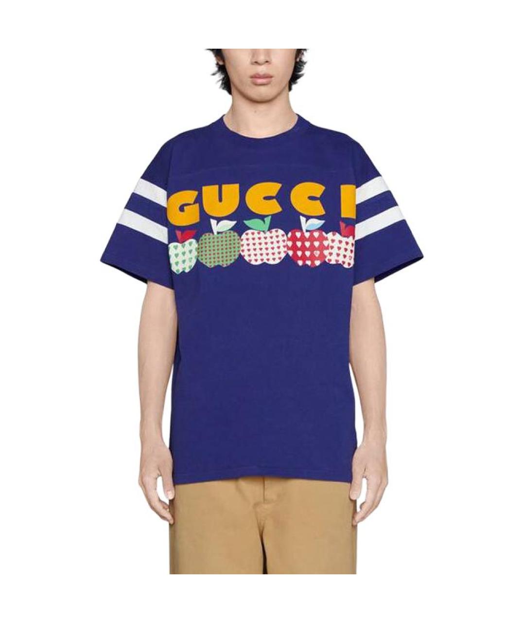 GUCCI Синяя футболка, фото 3