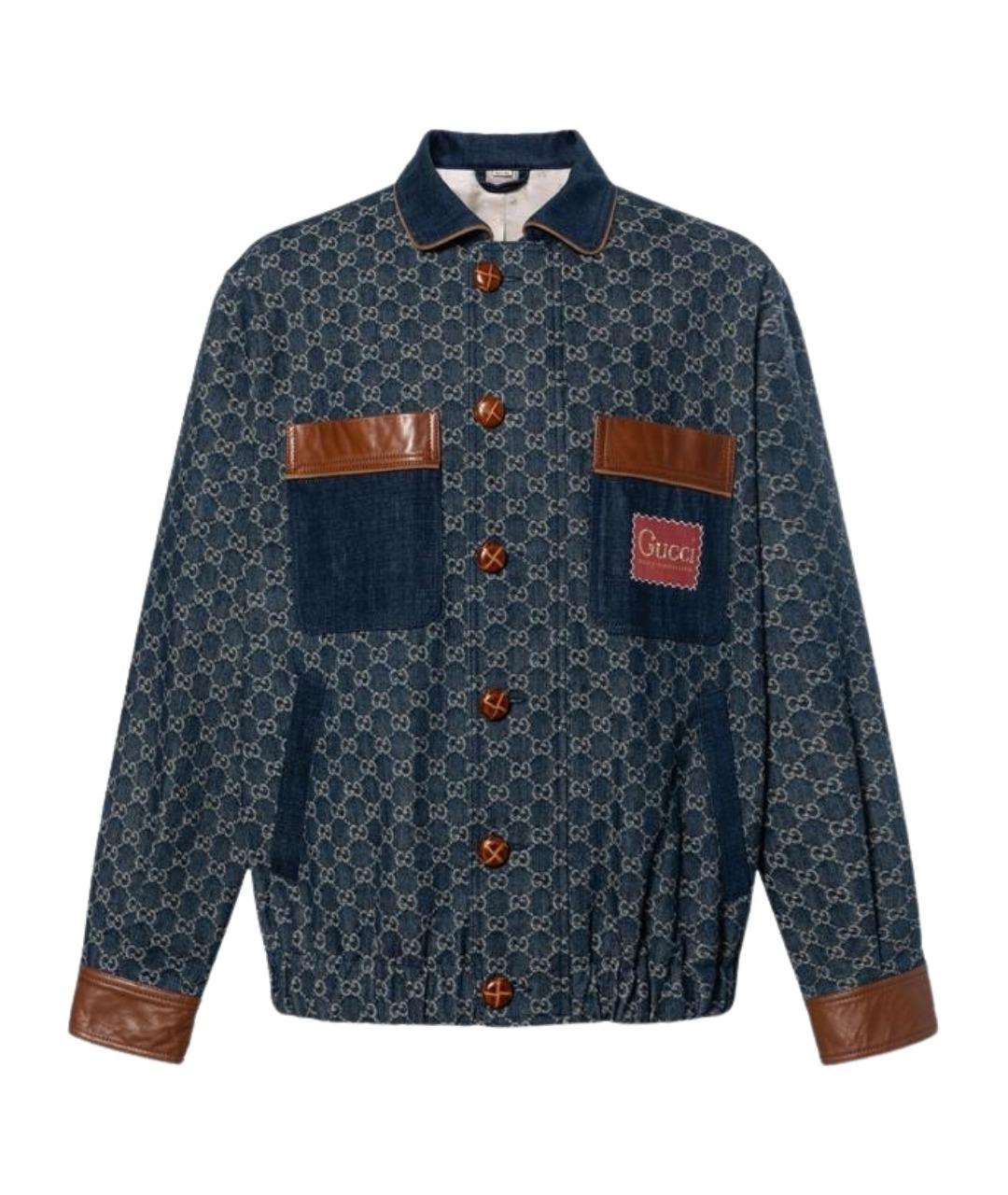 GUCCI Синяя деним куртка, фото 1