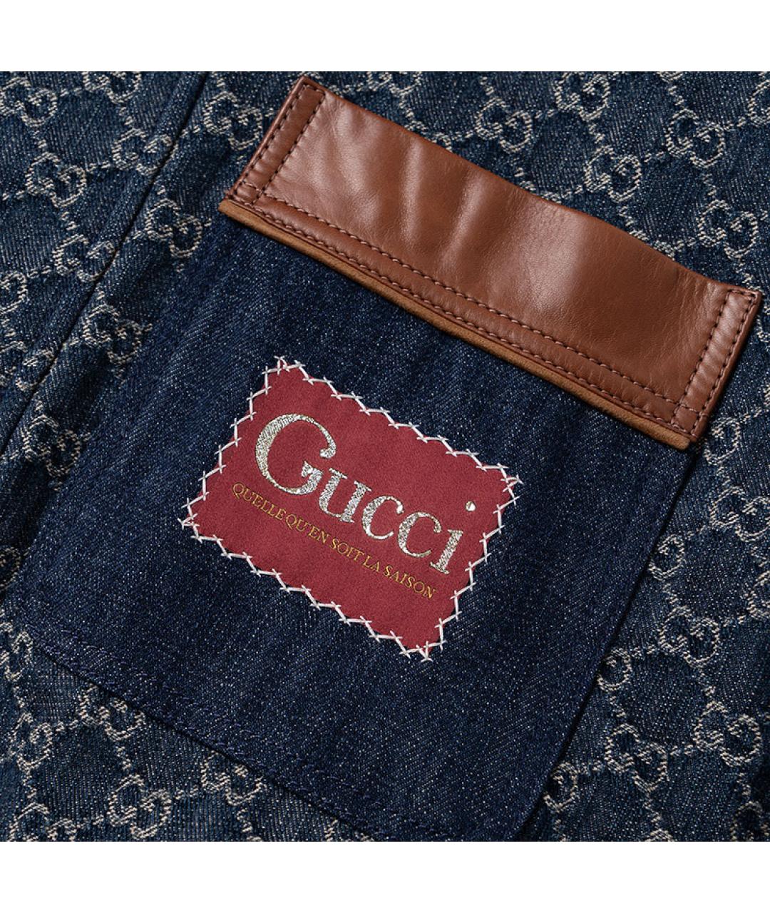 GUCCI Синяя деним куртка, фото 5