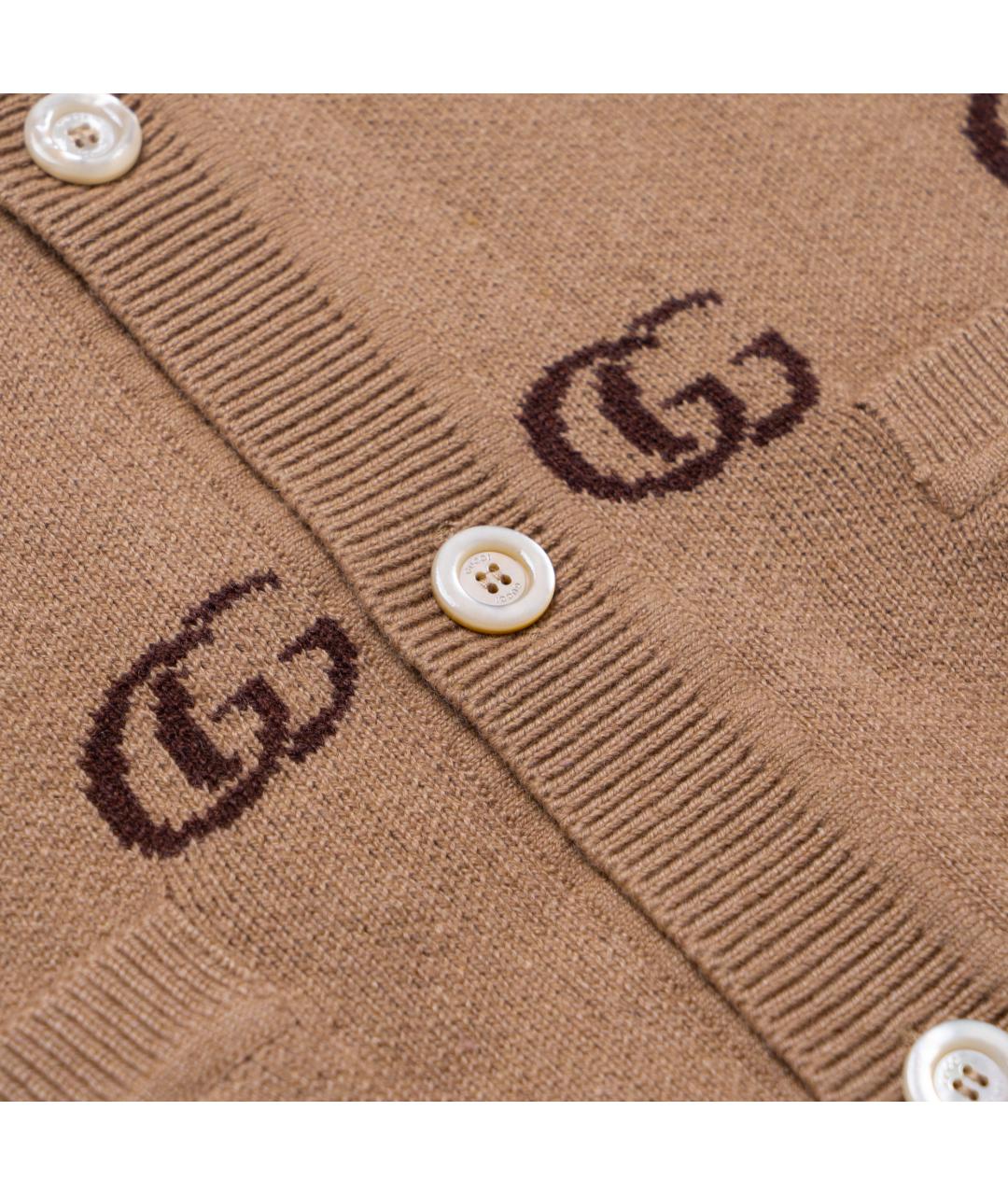 GUCCI Коричневый кардиган, фото 4