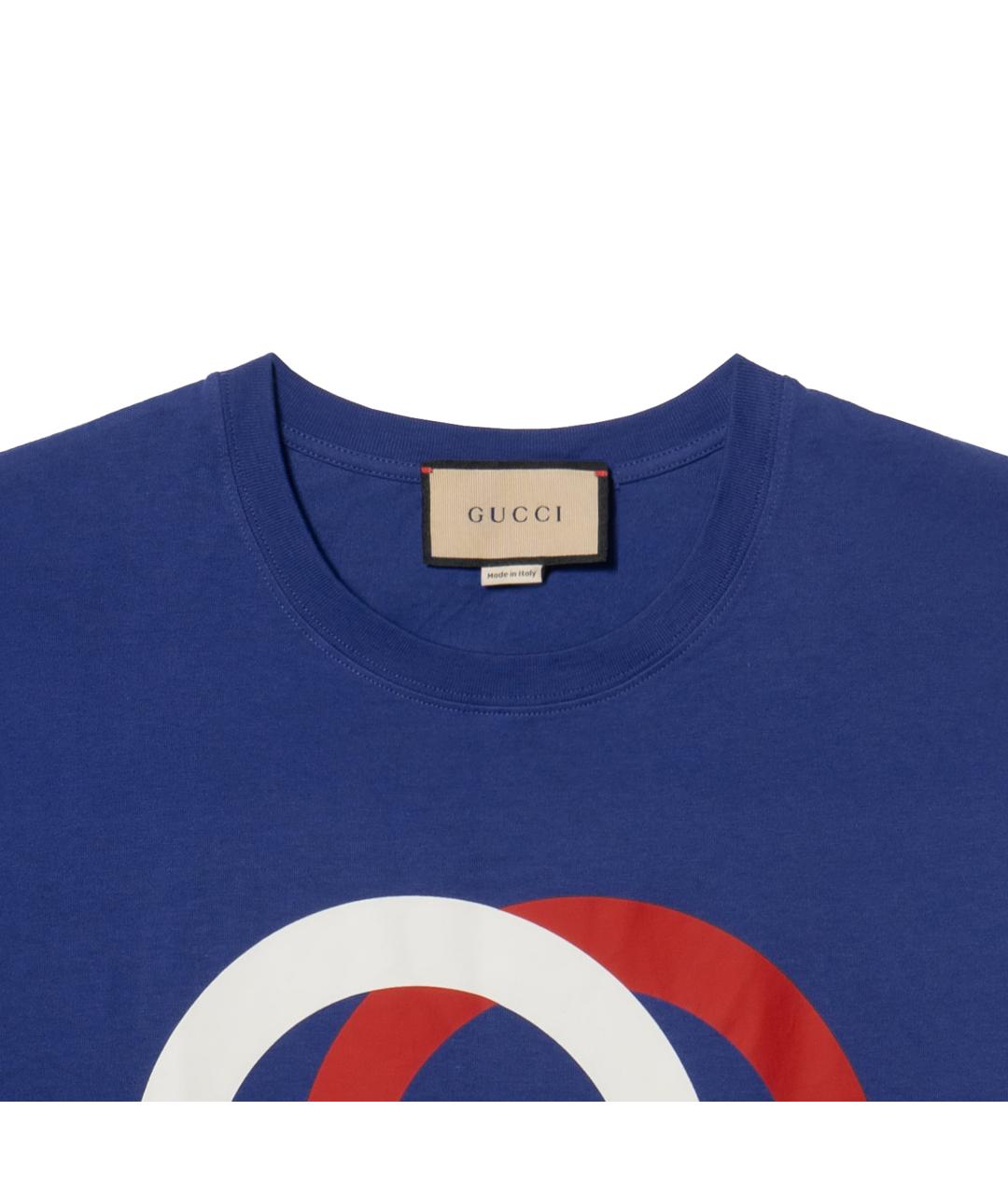 GUCCI Синяя футболка, фото 5