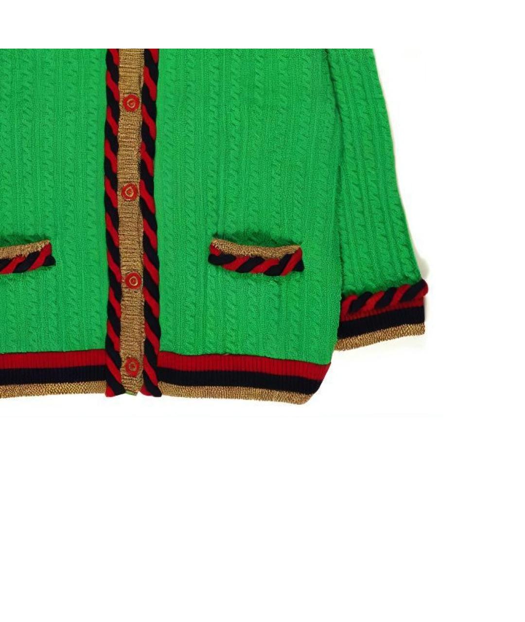 GUCCI Зеленый кашемировый кардиган, фото 5