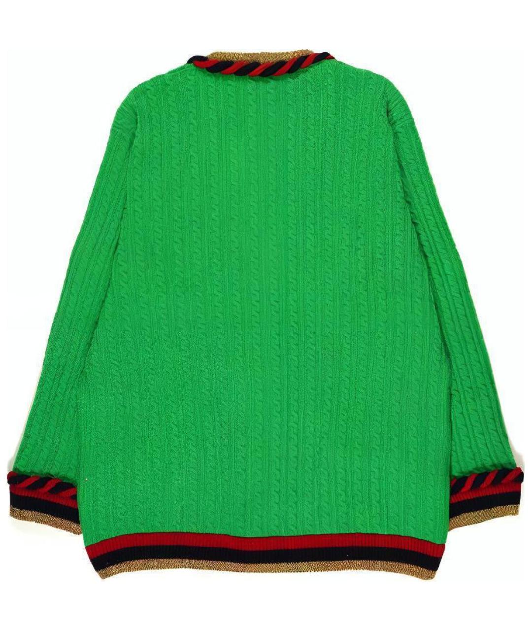 GUCCI Зеленый кашемировый кардиган, фото 2