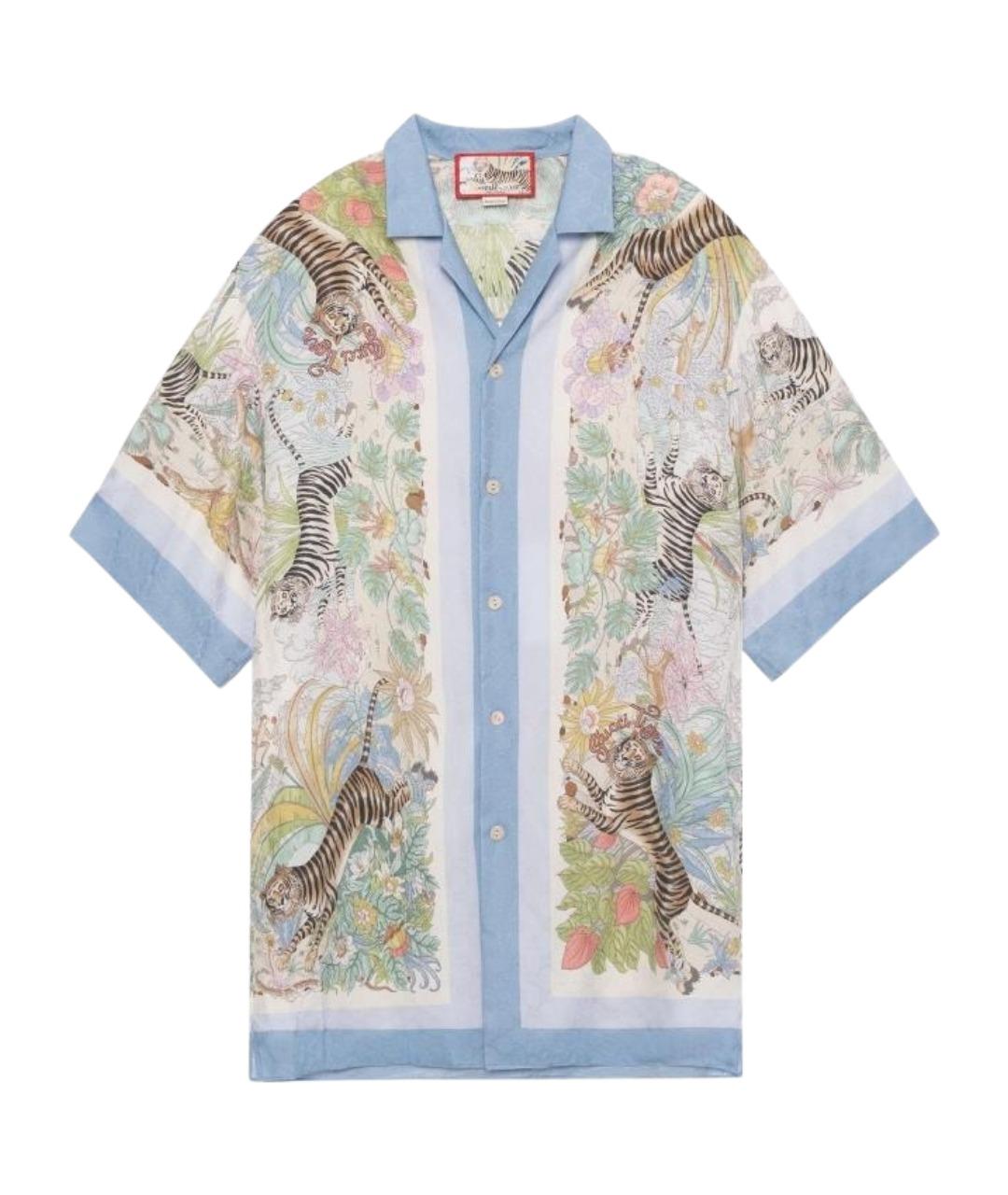 GUCCI Синяя кэжуал рубашка, фото 1