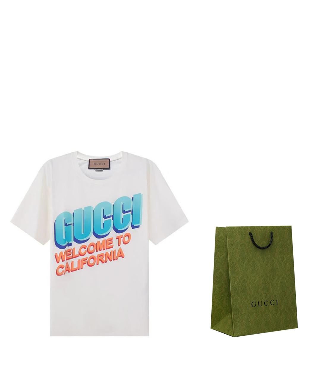 GUCCI Белая футболка, фото 5