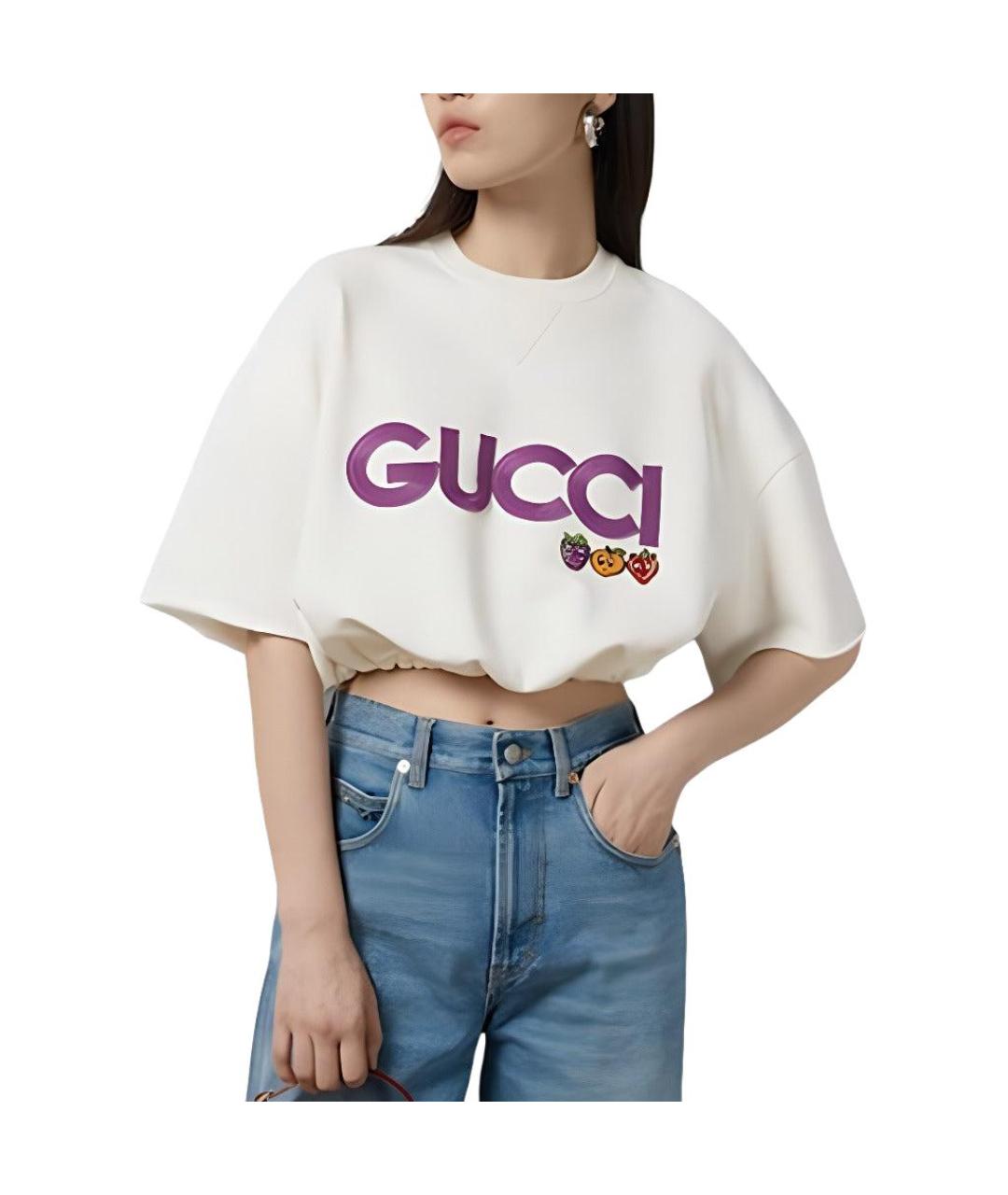 GUCCI Бежевая футболка, фото 3