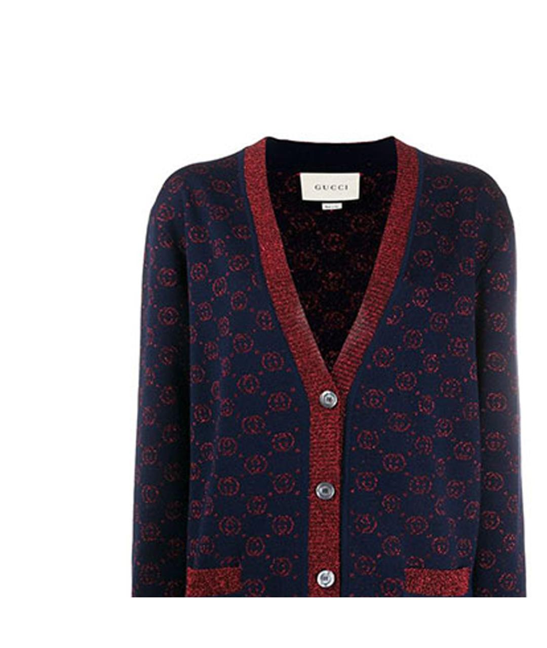 GUCCI Темно-синий кардиган, фото 5