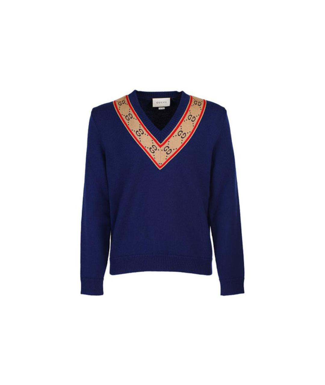 GUCCI Синий джемпер / свитер, фото 6