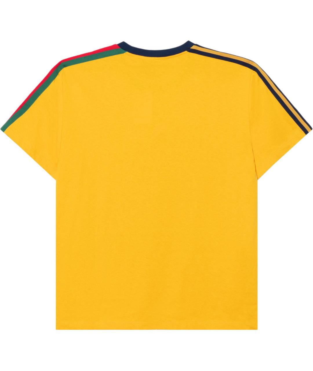 GUCCI Желтая хлопковая футболка, фото 2