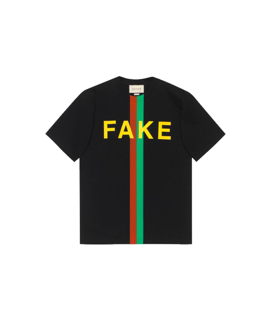 GUCCI Черная хлопковая футболка, фото 6