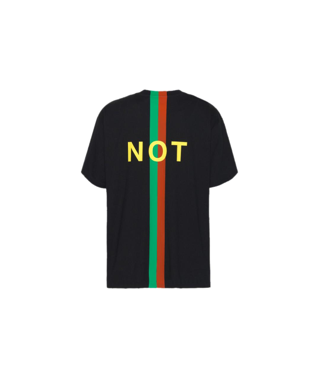GUCCI Черная хлопковая футболка, фото 2