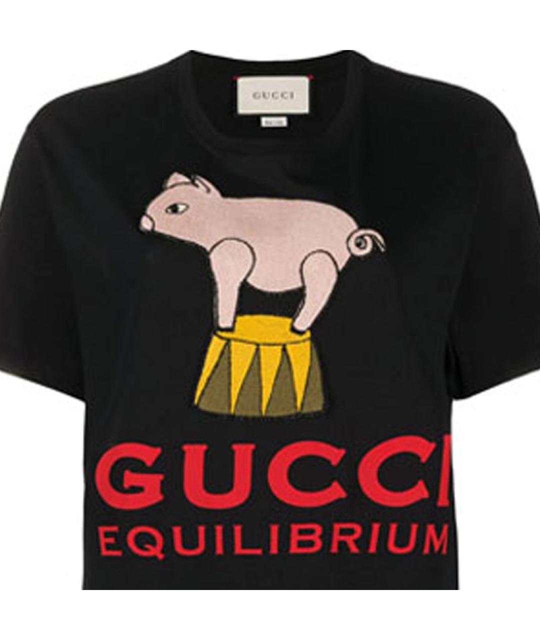 GUCCI Черная футболка, фото 5