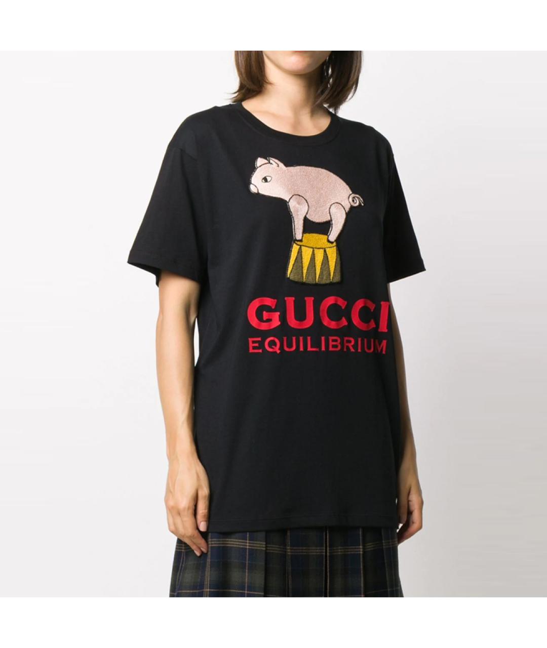GUCCI Черная футболка, фото 2