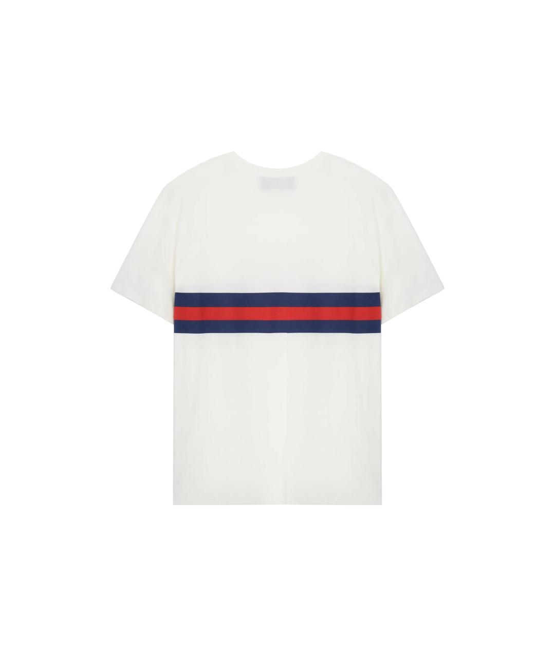 GUCCI Белая хлопковая футболка, фото 2