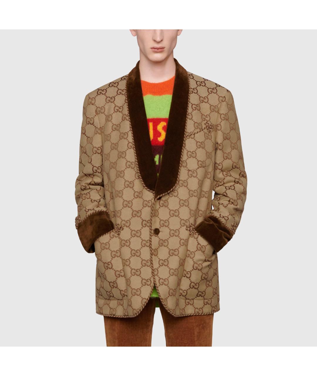 GUCCI Коричневый пиджак, фото 4