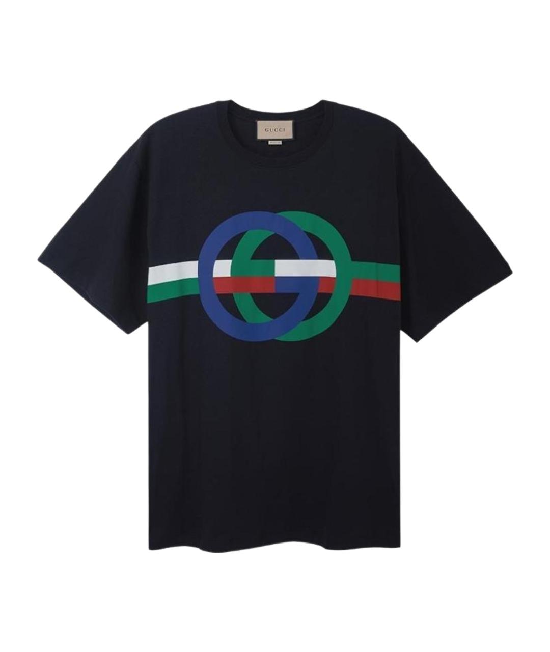 GUCCI Черная футболка, фото 1