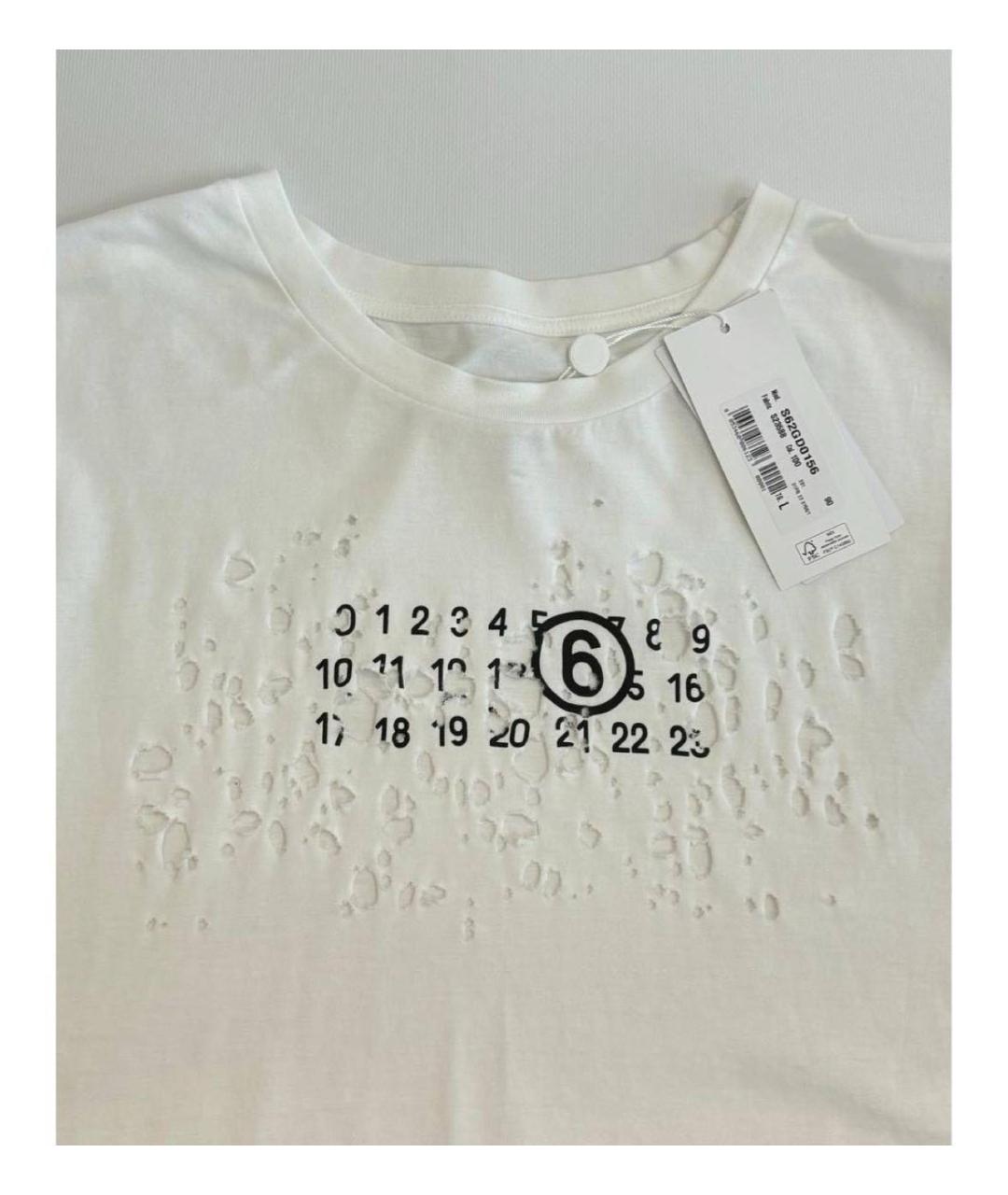 MAISON MARGIELA Белая хлопковая футболка, фото 3