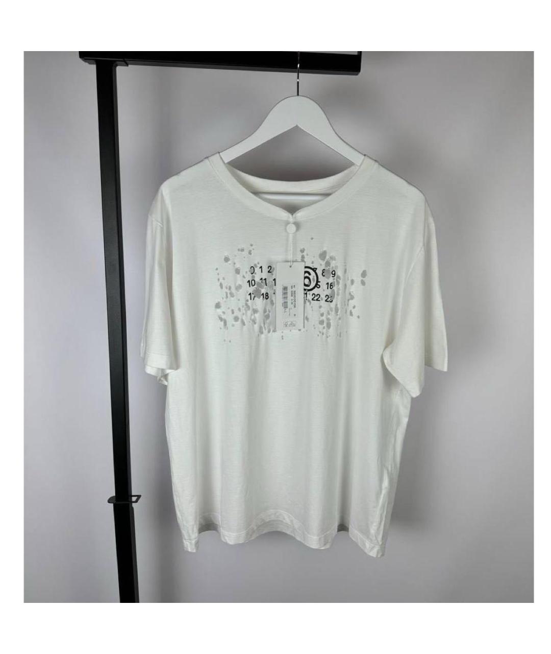 MAISON MARGIELA Белая хлопковая футболка, фото 2