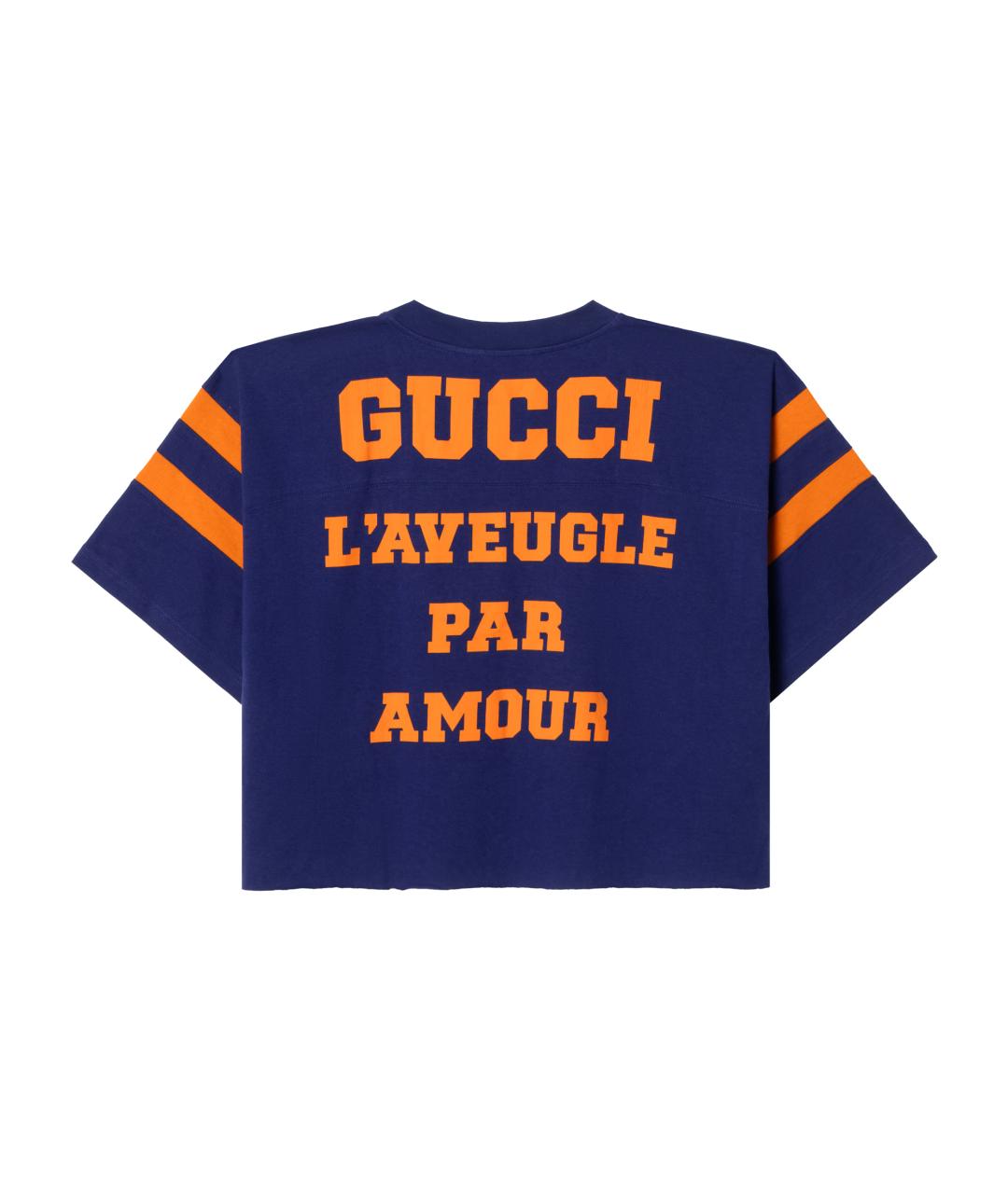 GUCCI Синяя футболка, фото 2