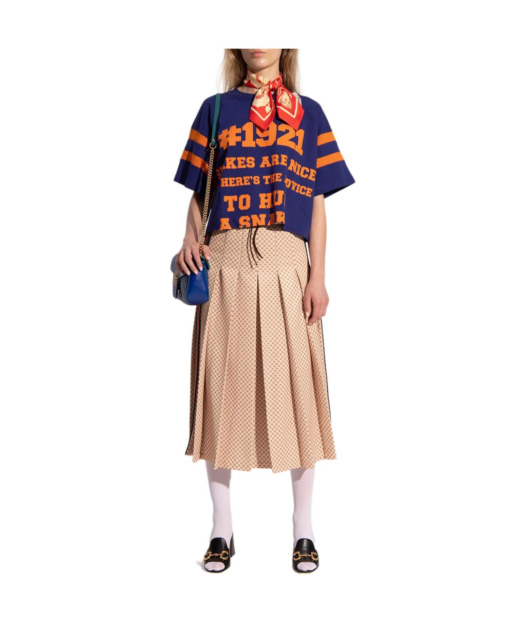 GUCCI Синяя футболка, фото 3