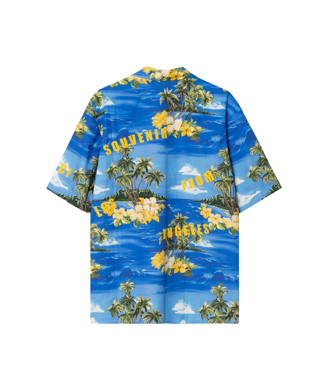 GUCCI Синяя хлопковая классическая рубашка, фото 2