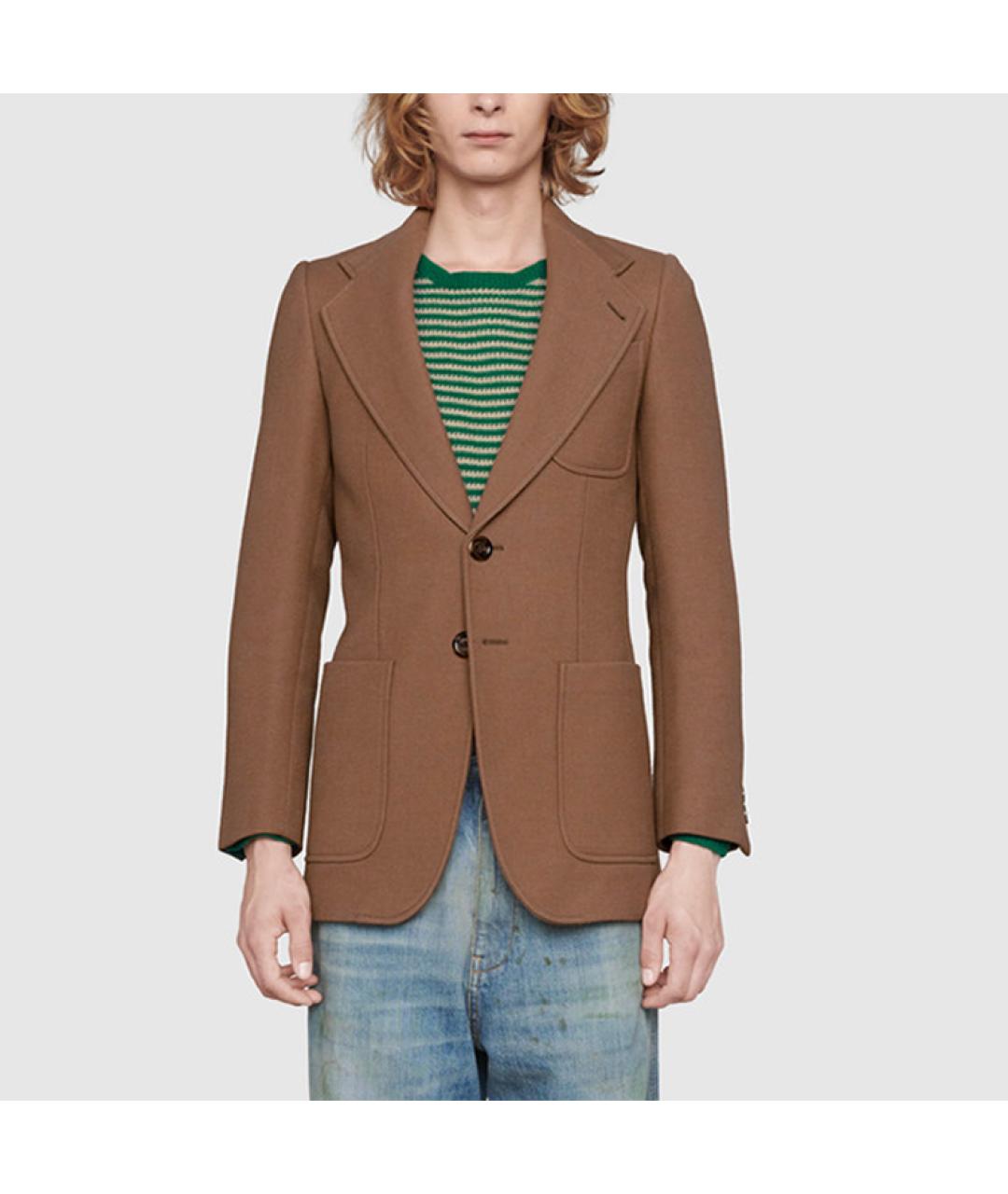 GUCCI Коричневый пиджак, фото 2