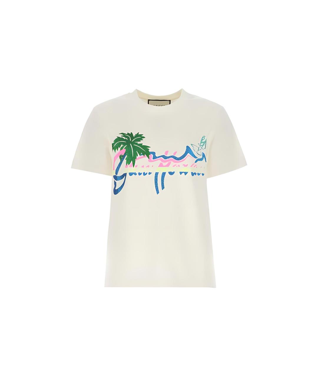 GUCCI Бежевая футболка, фото 4