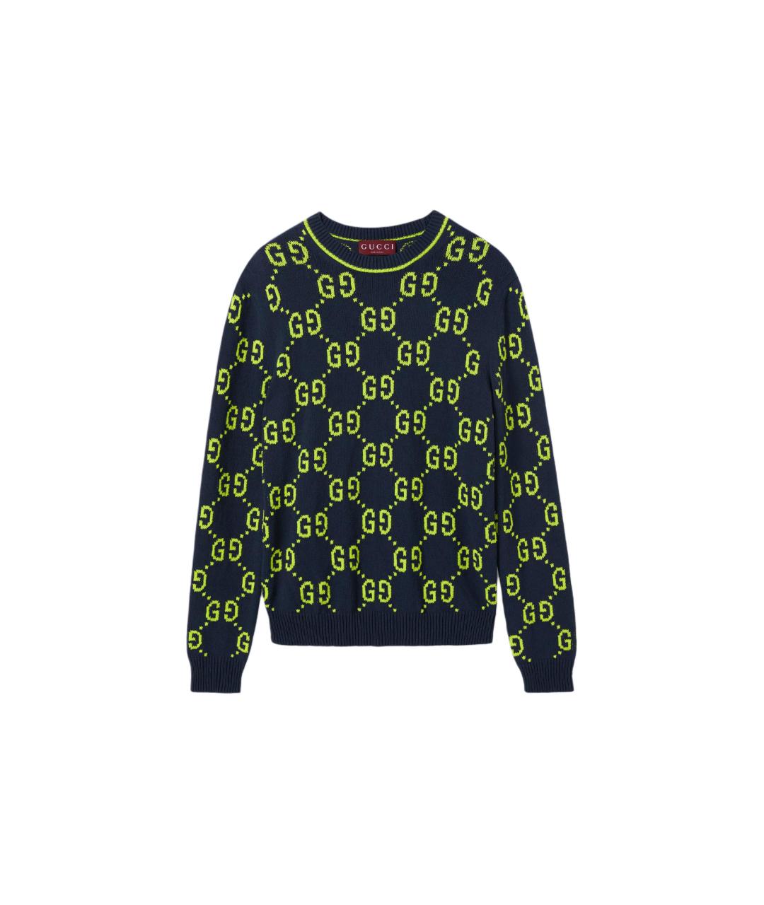 GUCCI Темно-синий джемпер / свитер, фото 6