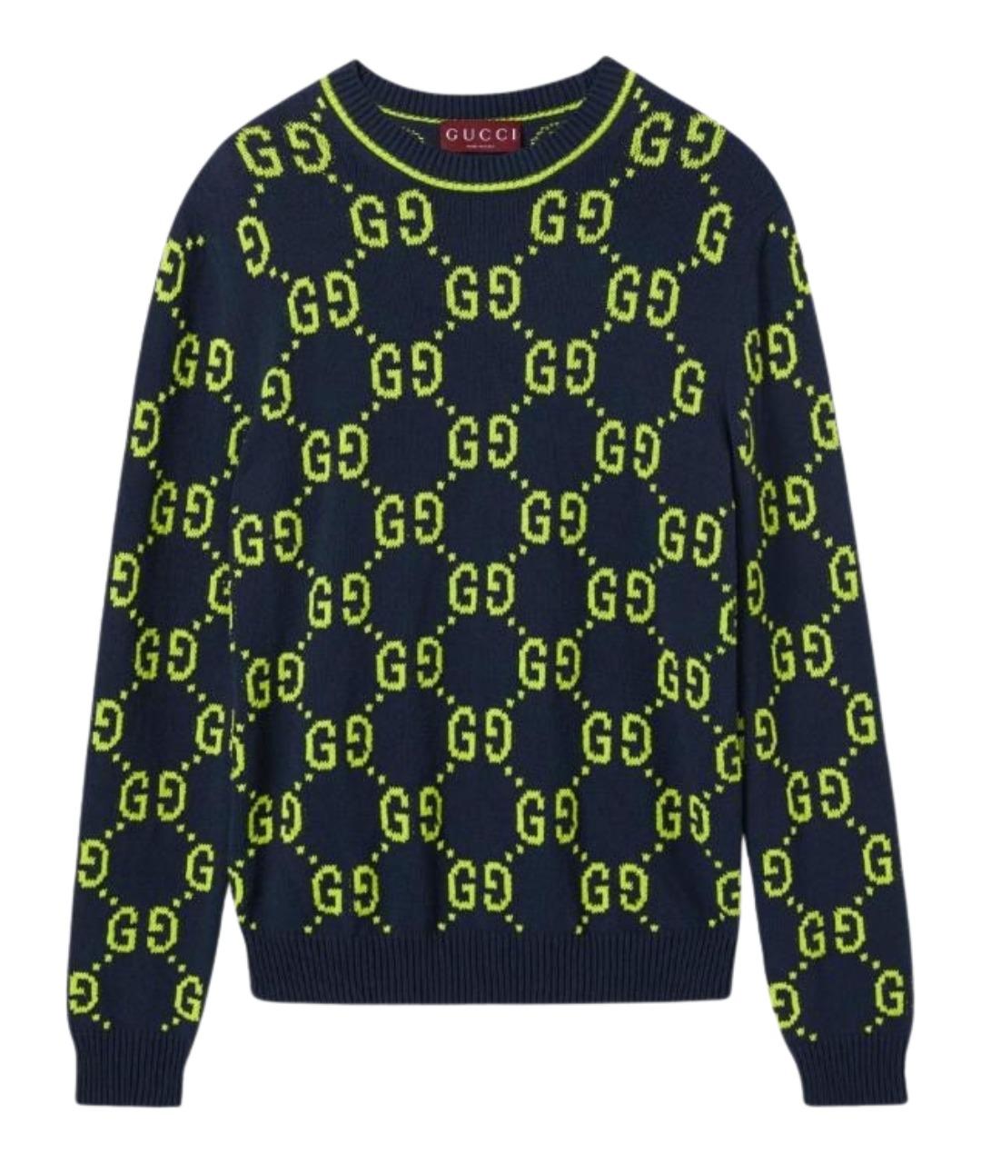 GUCCI Темно-синий джемпер / свитер, фото 1