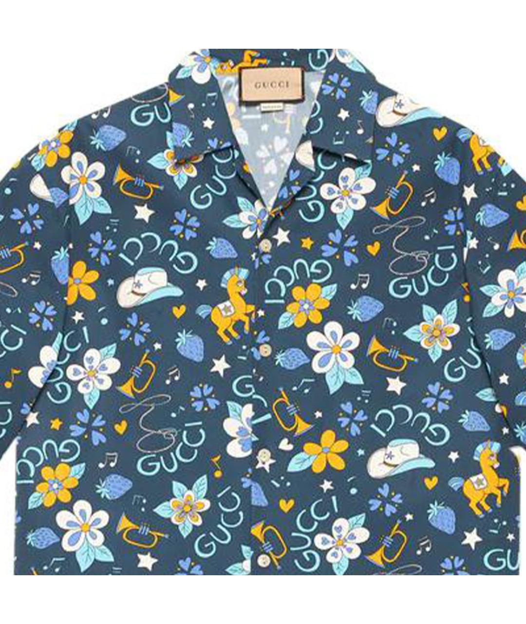 GUCCI Синяя кэжуал рубашка, фото 2