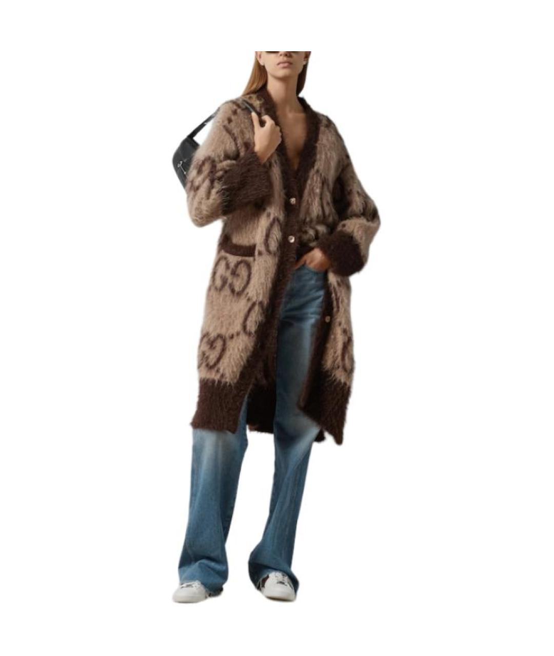 GUCCI Коричневый кардиган, фото 3