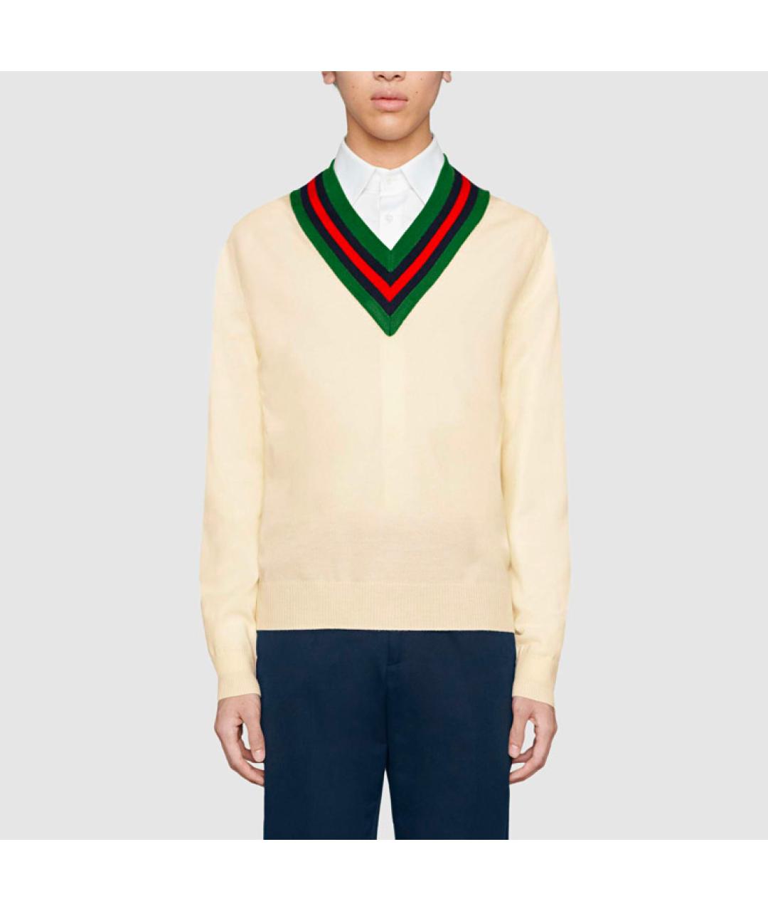 GUCCI Белый джемпер / свитер, фото 4