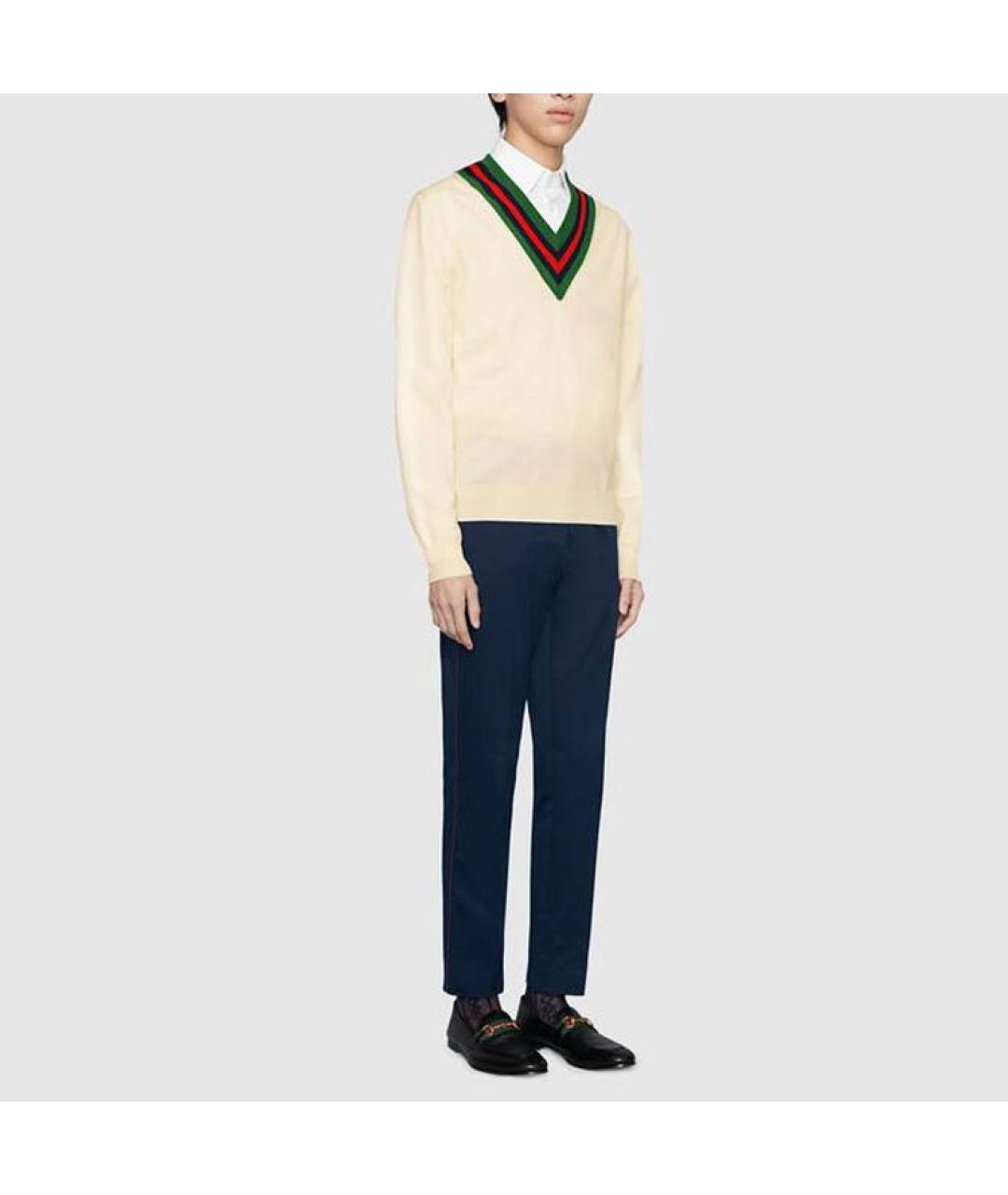GUCCI Белый джемпер / свитер, фото 3
