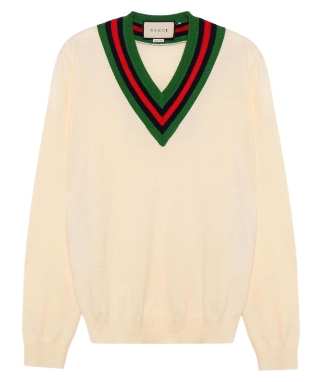 GUCCI Белый джемпер / свитер, фото 1