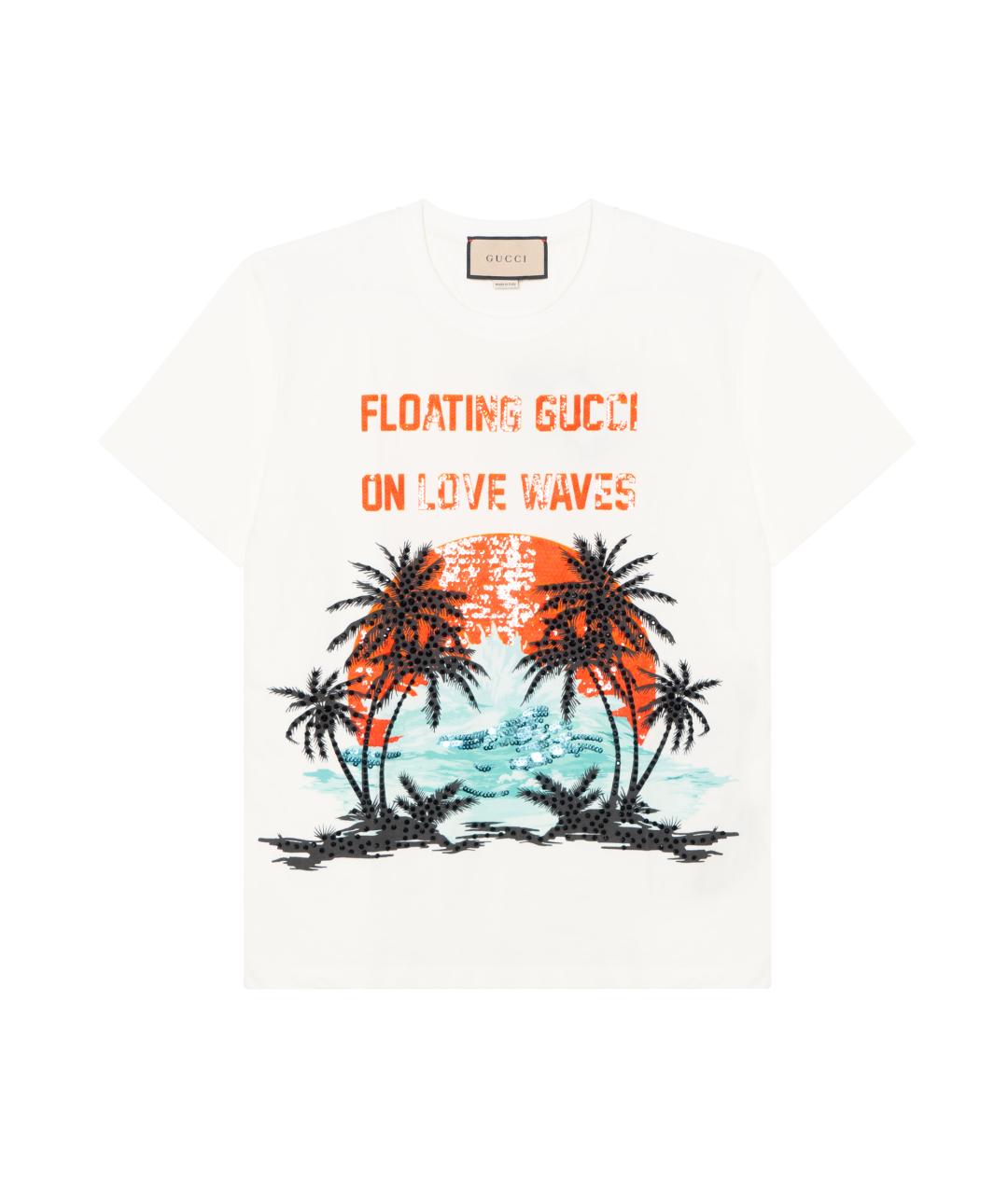 GUCCI Белая футболка, фото 1
