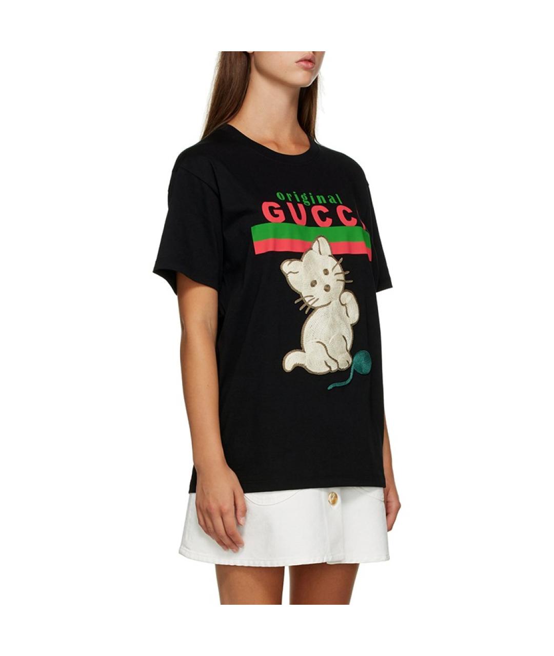 GUCCI Черная футболка, фото 4