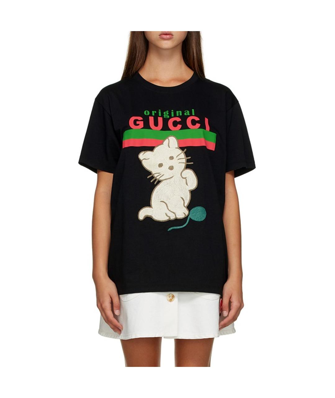 GUCCI Черная футболка, фото 3